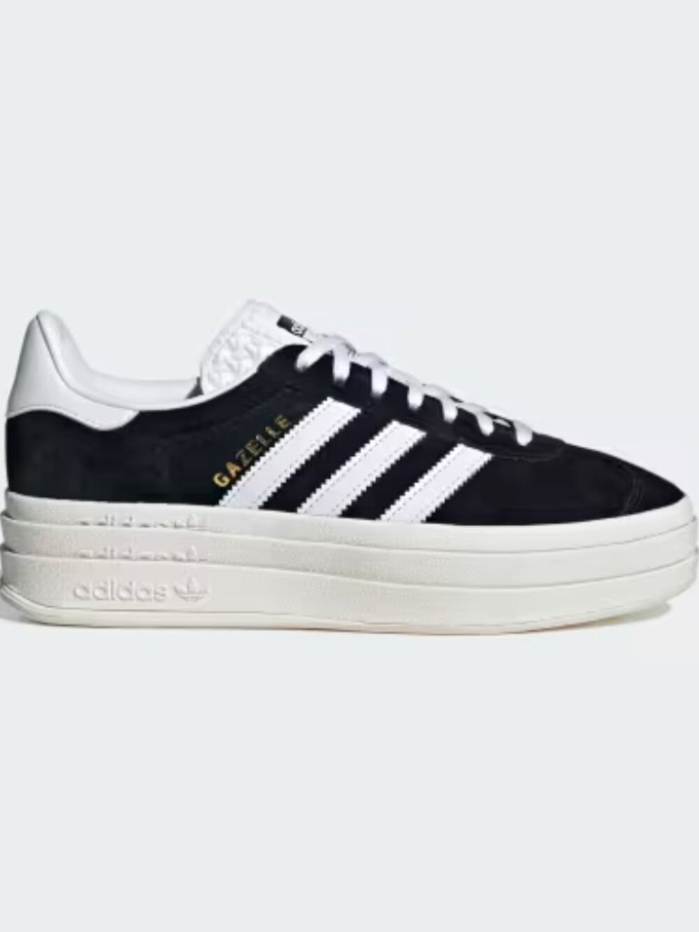 Adidas Women's Black White Gazelle Bold Platform Suede Athletic Sneaker Size 8.5